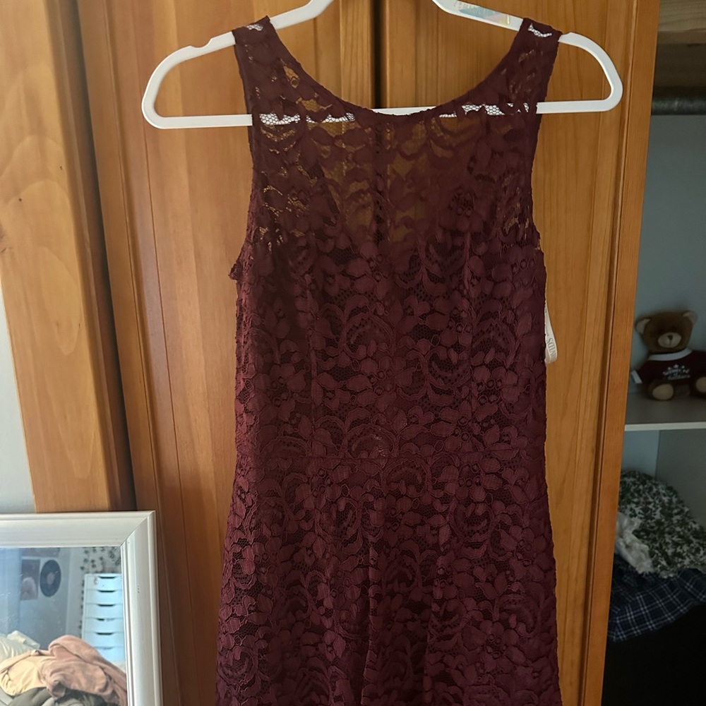 David’s bridal maroon dress